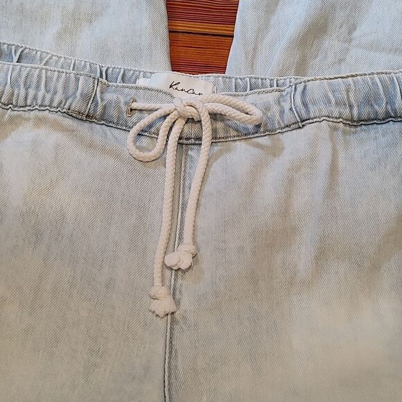 KanCan Pull On Wide Leg Light Wash Denim Jeans Pants Size 30 - Picture 5 of 10